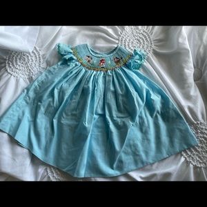 Smocked baby girl dress